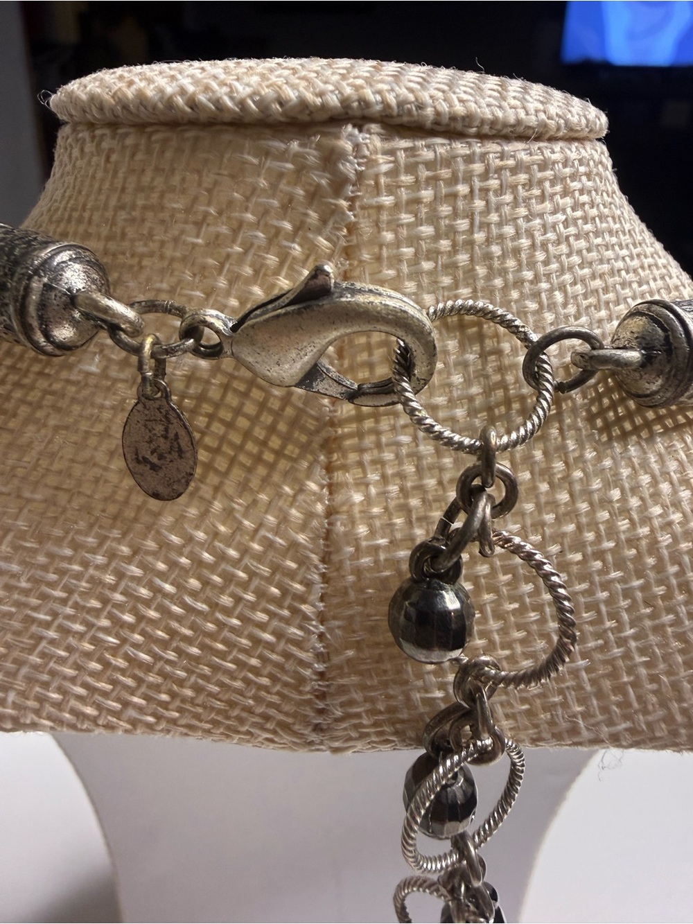 Chico's Black and Silver Cluster Bead Necklace - Picture 5 of 8